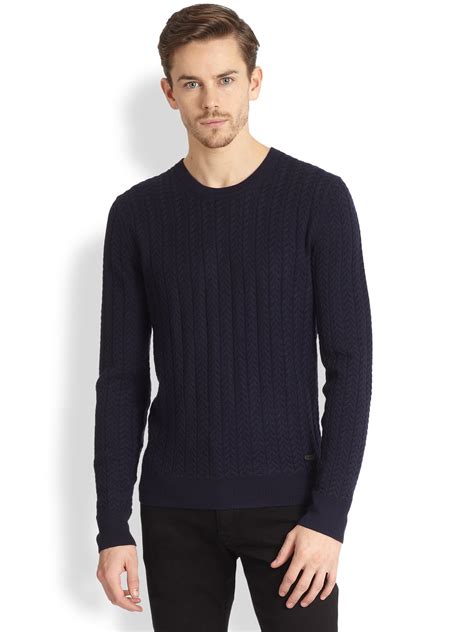 burberry sweater men navy l|Burberry cashmere sweater men's.